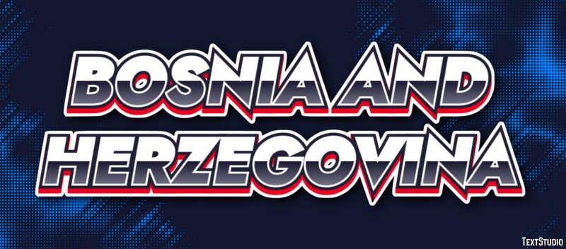 Bosnia and Herzegovina Text Effect