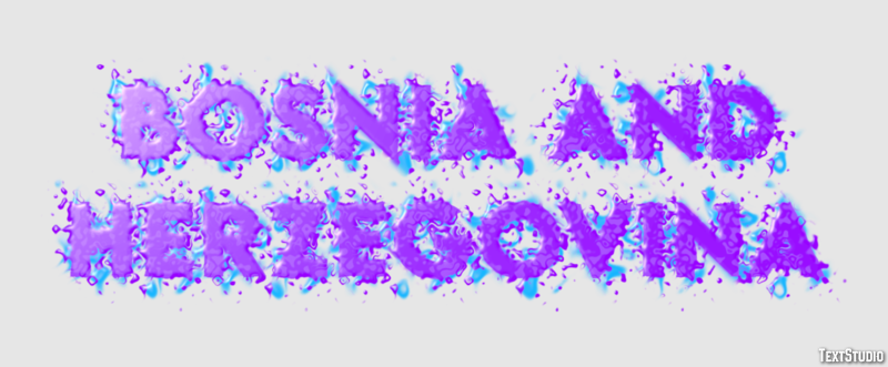 Bosnia and Herzegovina Text effect