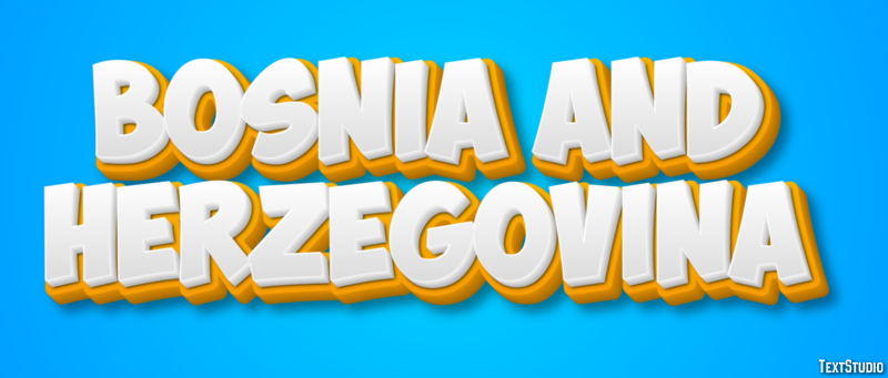 Bosnia and Herzegovina Text effect