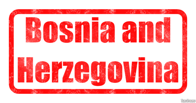 Bosnia and Herzegovina Text effect