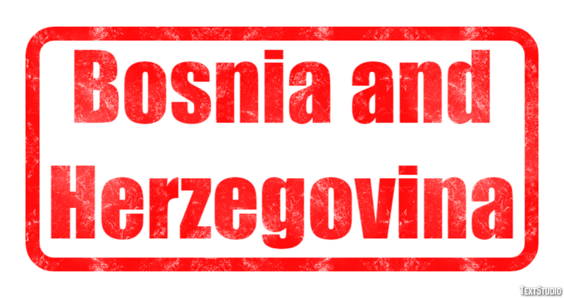 Bosnia and Herzegovina Text Effect