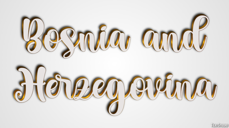 Bosnia and Herzegovina Text effect