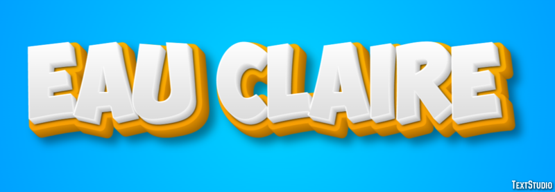 Eau Claire Efecto de Texto