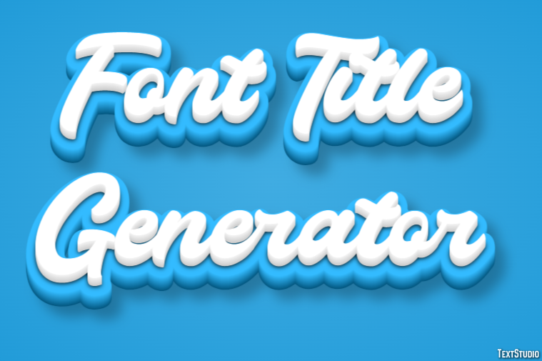 Font Title Generator Effetto testo