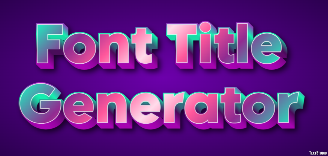 Font Title Generator Effetto testo