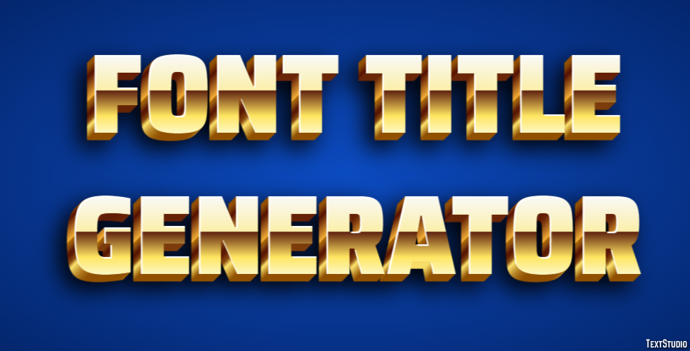 Font Title Generator Texteffekt