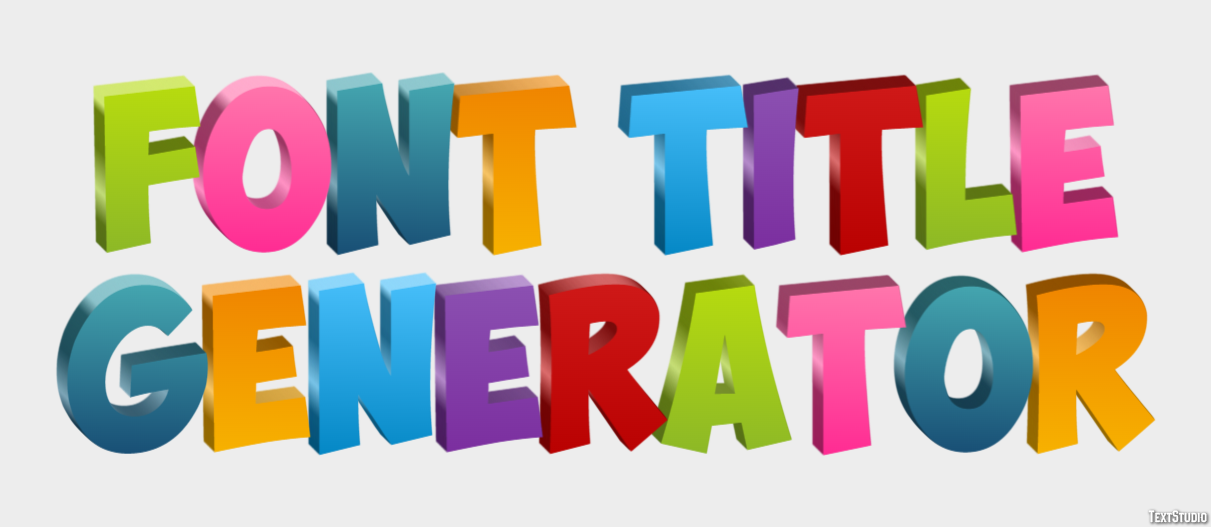 Font Title Generator Effetto testo