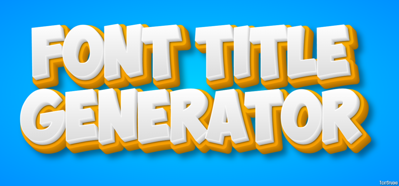 Font Title Generator Effetto testo
