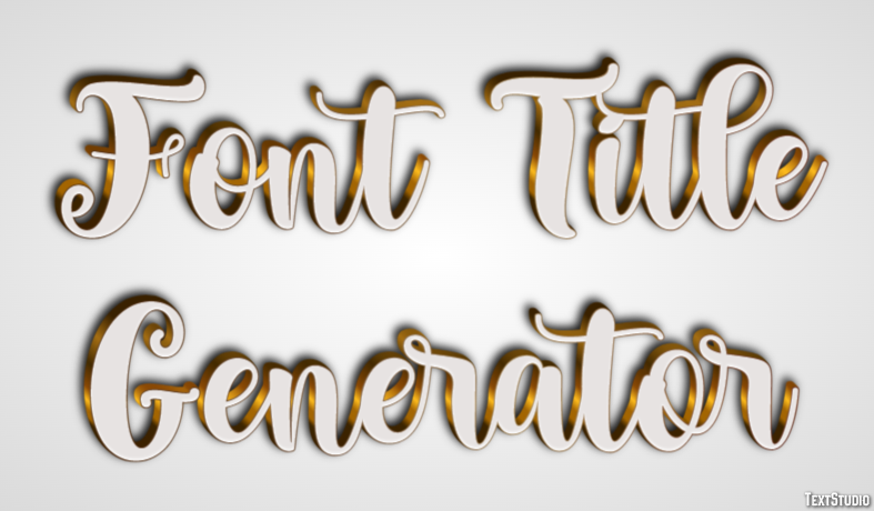 Font Title Generator Texteffekt