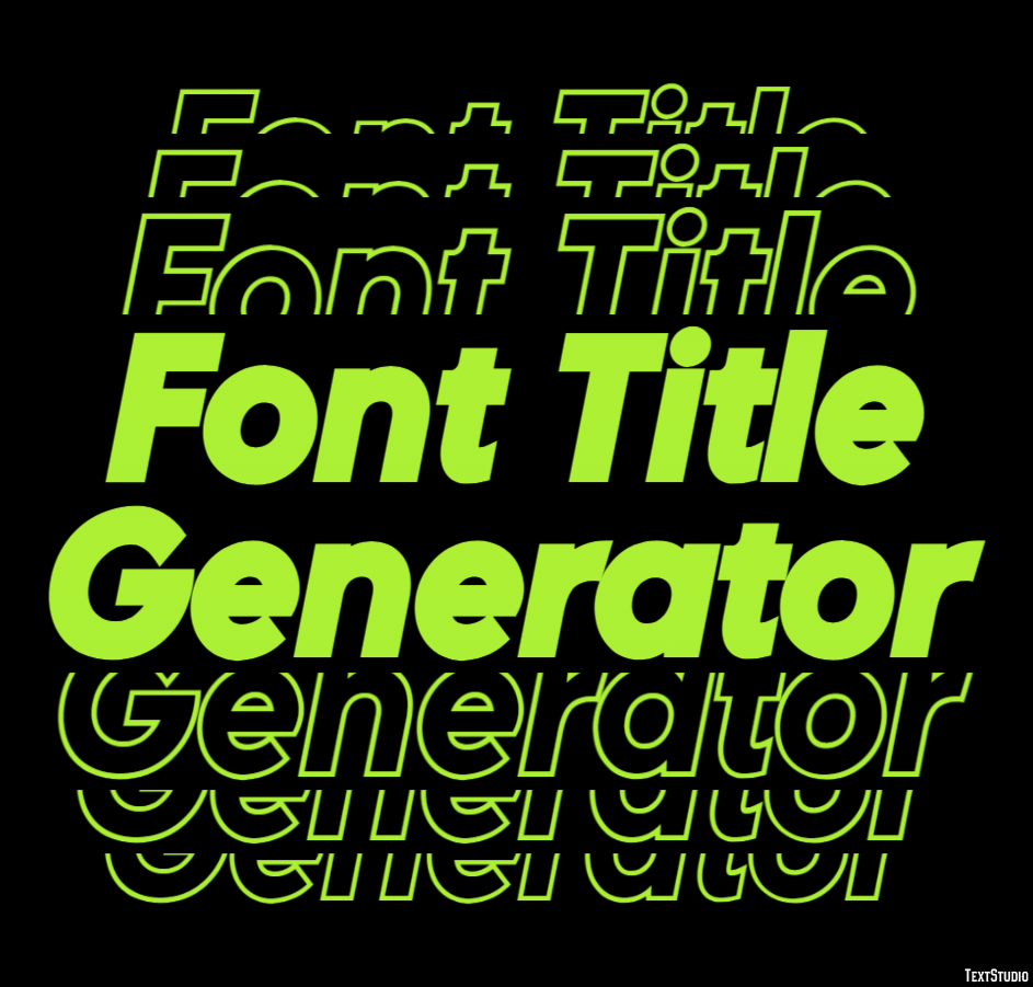 Font Title Generator Effetto testo