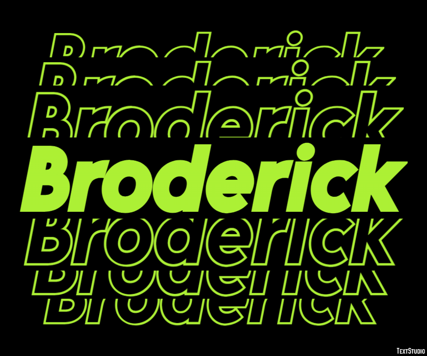 Broderick Texteffekt