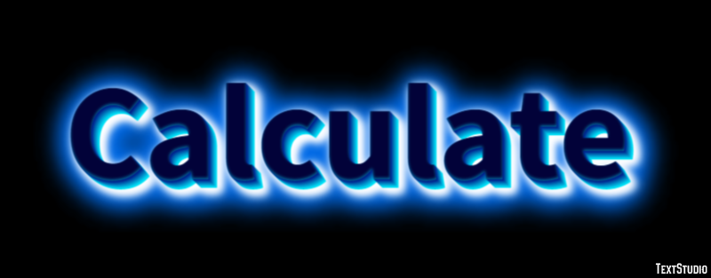 Calculate Эффект текста