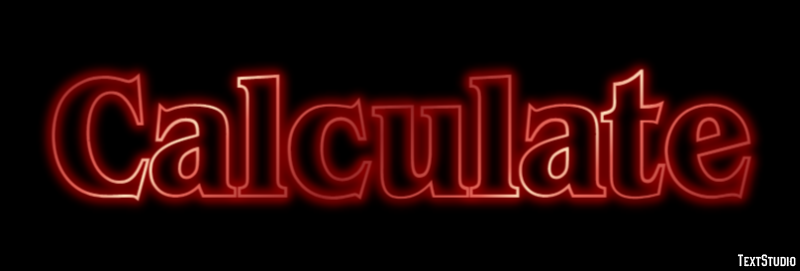 Calculate Text effect