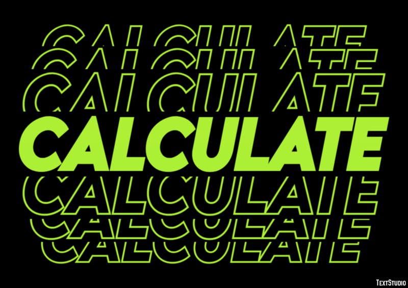 Calculate Effetto testo
