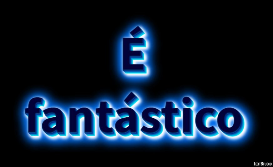 É fantástico Efeito do texto