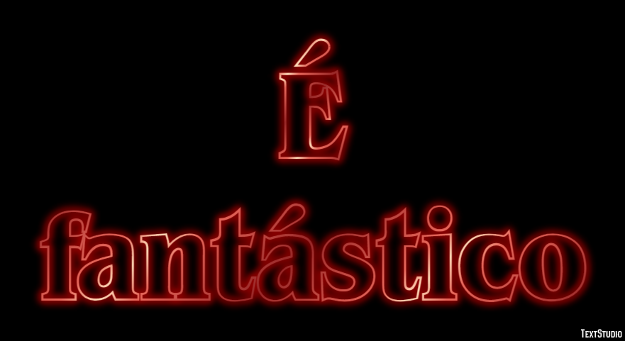 É fantástico Efeito do texto