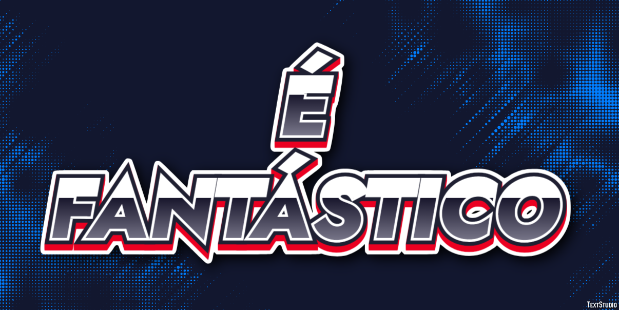 É fantástico Efeito do texto