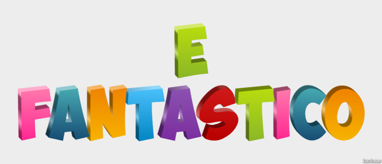 É fantástico Efeito do texto