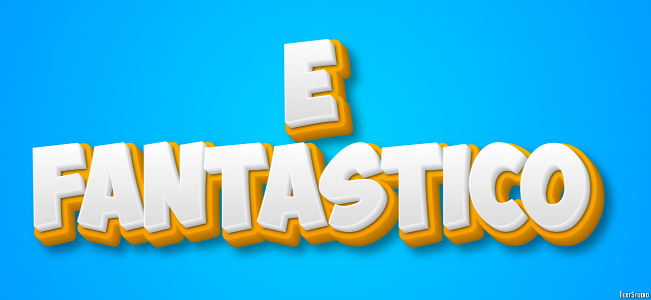 É fantástico Efeito do texto