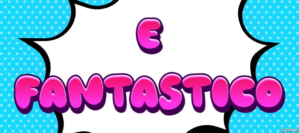 É fantástico Efeito do texto