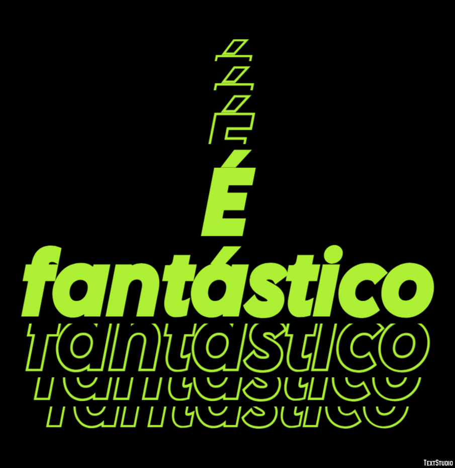 É fantástico Effetto testo