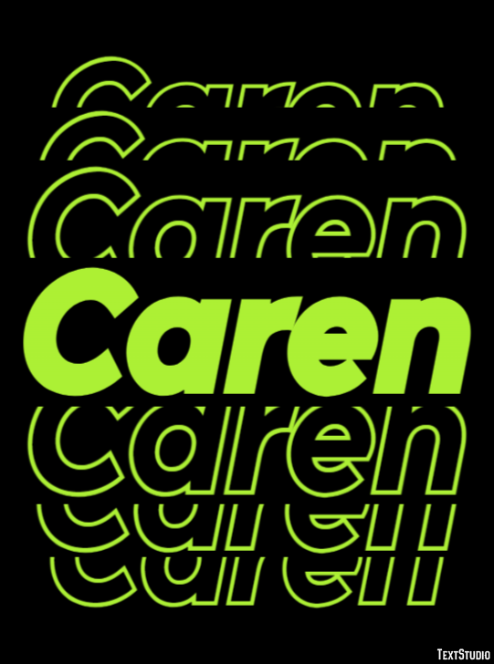 Caren Text Effect