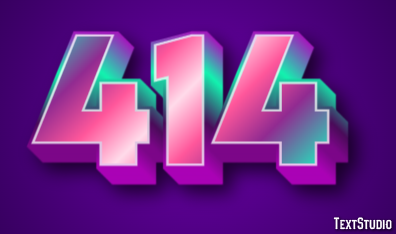 414 Text Effect