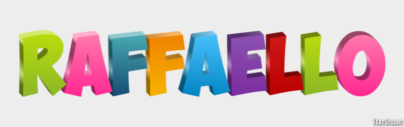 Raffaello Effetto testo