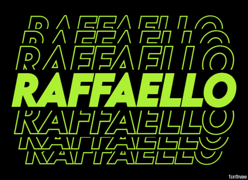Raffaello Effetto testo
