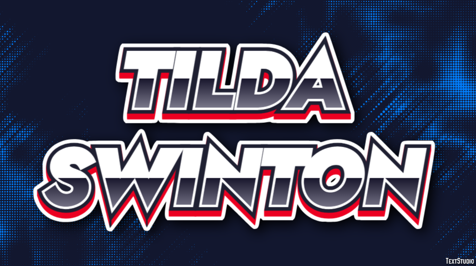 Tilda Swinton Texteffekt