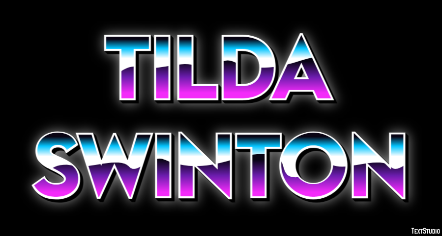 Tilda Swinton Texteffekt