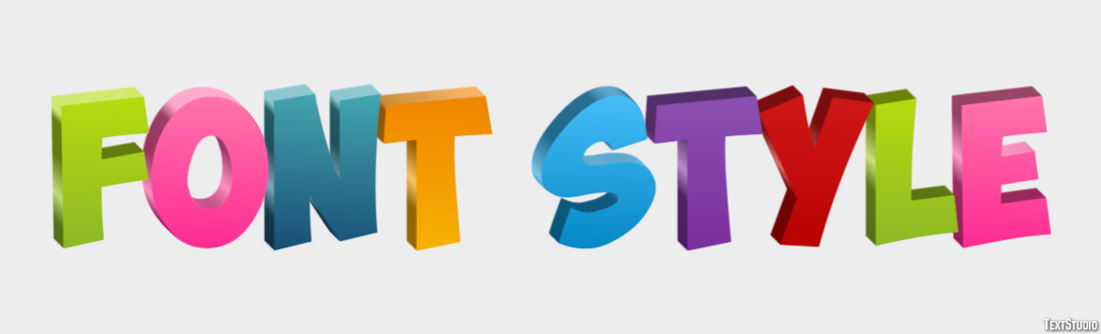 Font Style Metin Efekti
