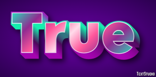 True Text Effect