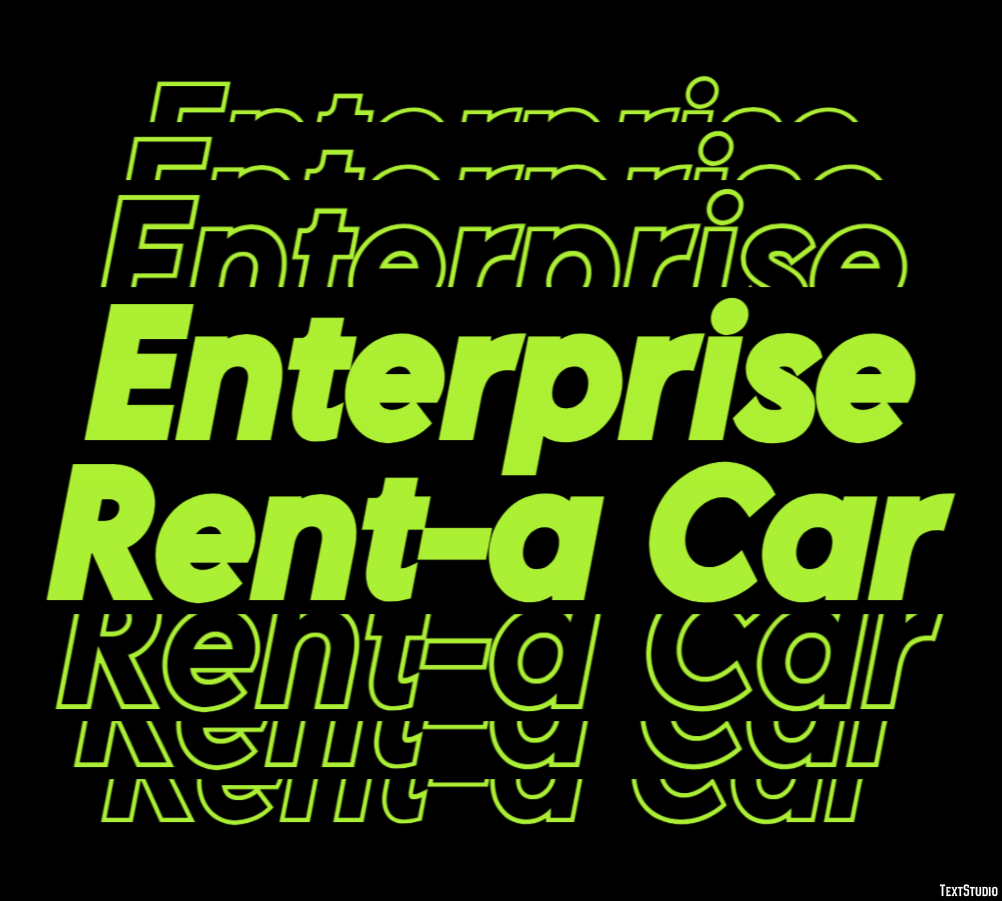 Enterprise Rent-a Car Efekt tekstowy