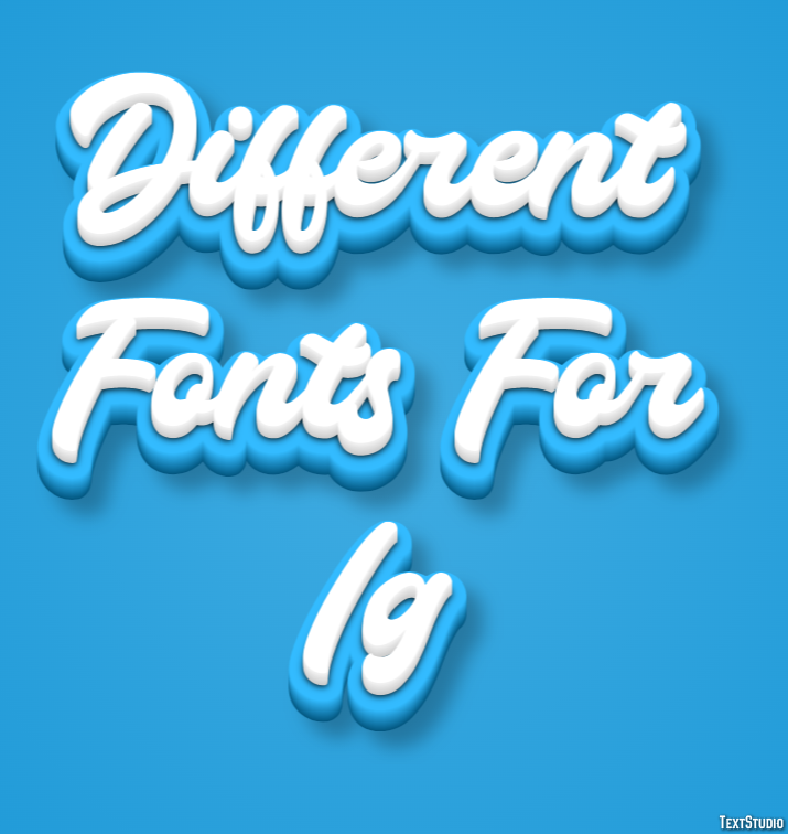 Different Fonts For Ig テキスト効果
