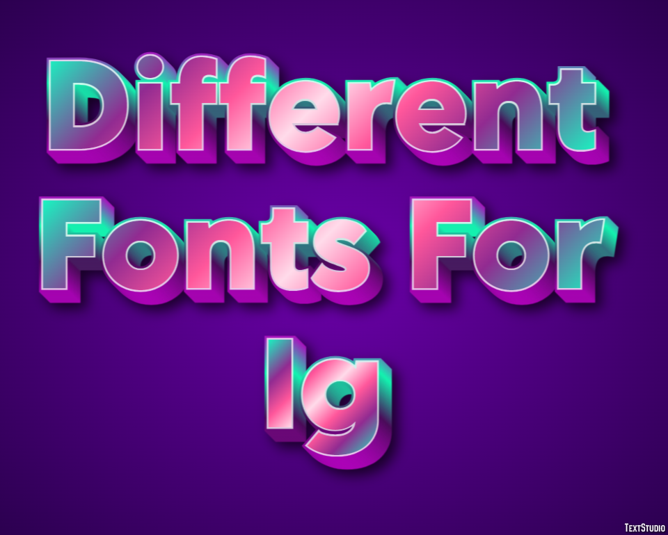 Different Fonts For Ig テキスト効果