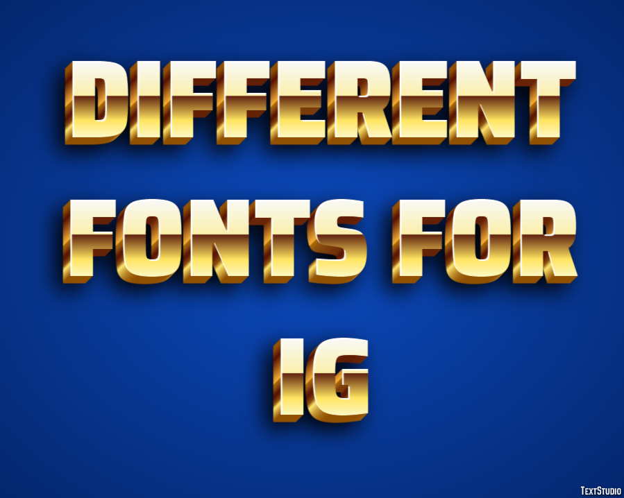 Different Fonts For Ig テキスト効果