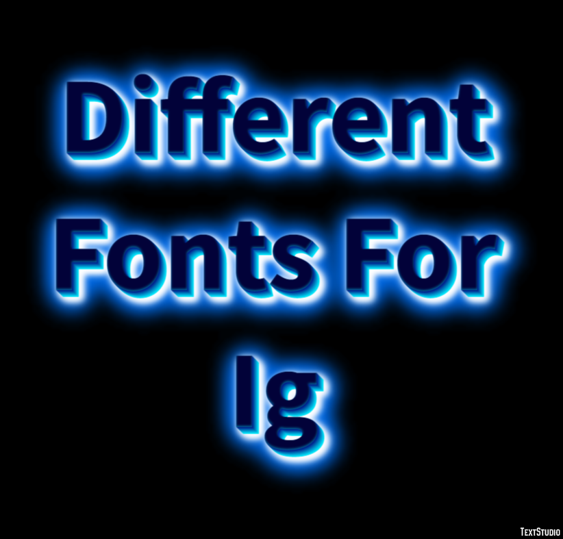 Different Fonts For Ig Efeito de texto