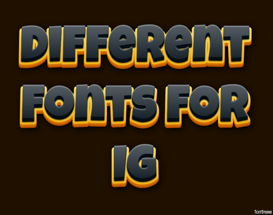 Different Fonts For Ig テキスト効果