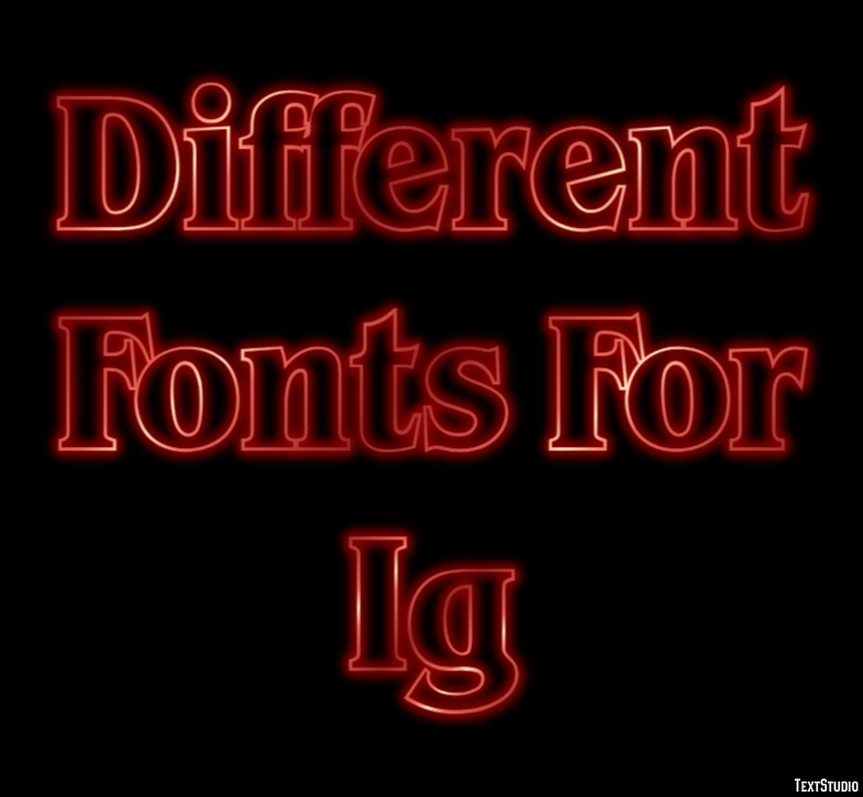 Different Fonts For Ig テキスト効果