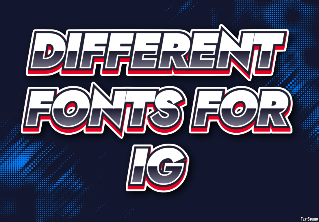 Different Fonts For Ig Efeito de texto