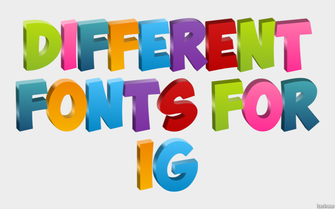 Different Fonts For Ig テキスト効果