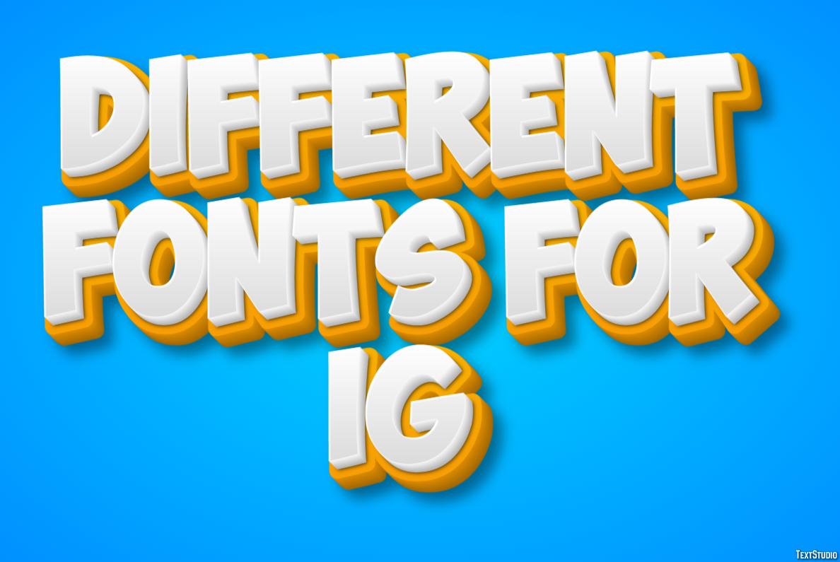 Different Fonts For Ig テキスト効果