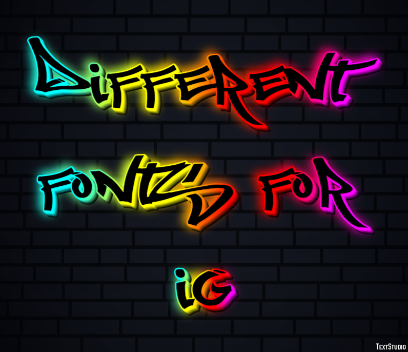 Different Fonts For Ig テキスト効果