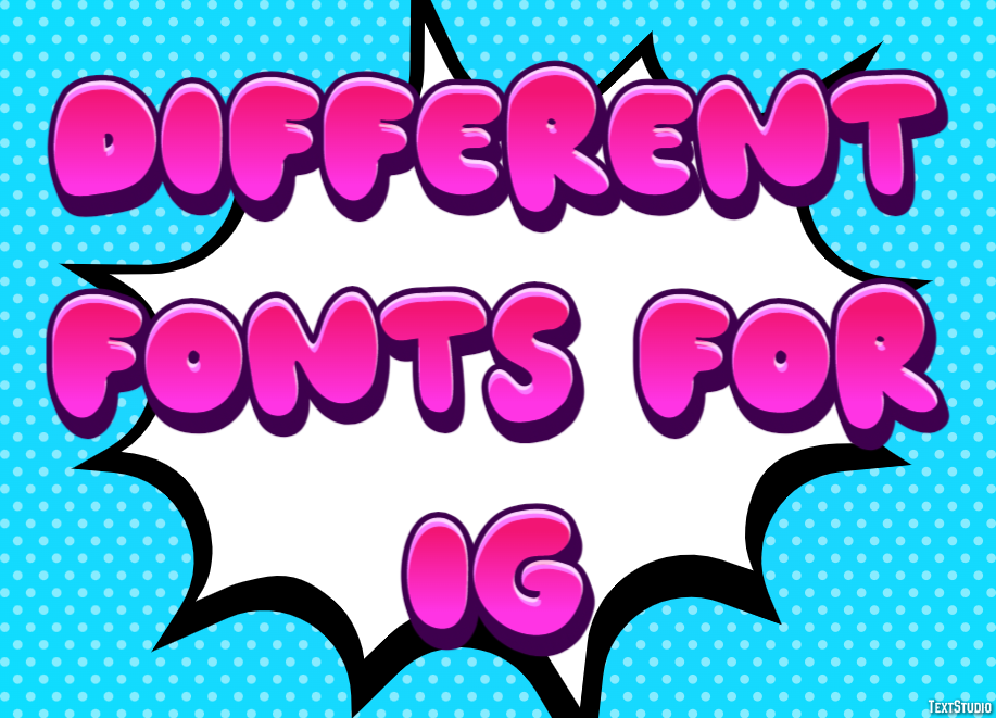 Different Fonts For Ig Efeito de texto
