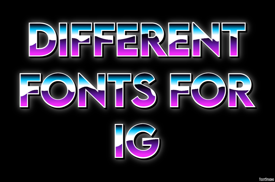 Different Fonts For Ig Efeito de texto