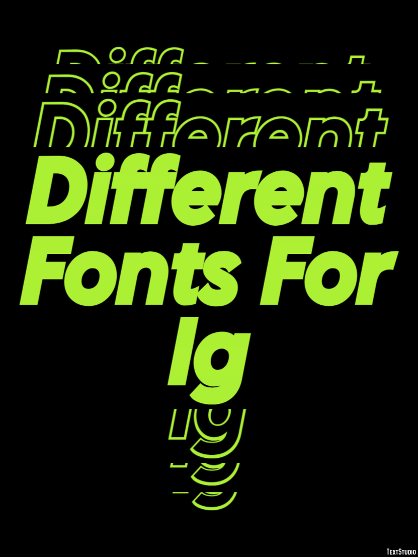 Different Fonts For Ig テキスト効果
