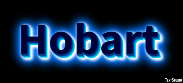 Hobart Эффект текста