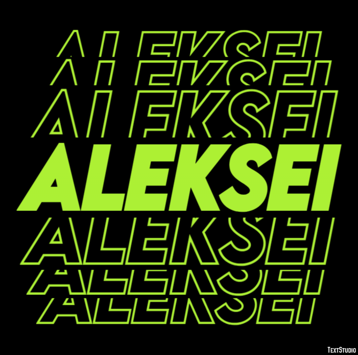 Aleksei Текстовый эффект