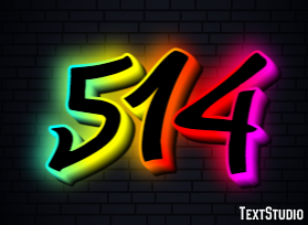 514 Text effect
